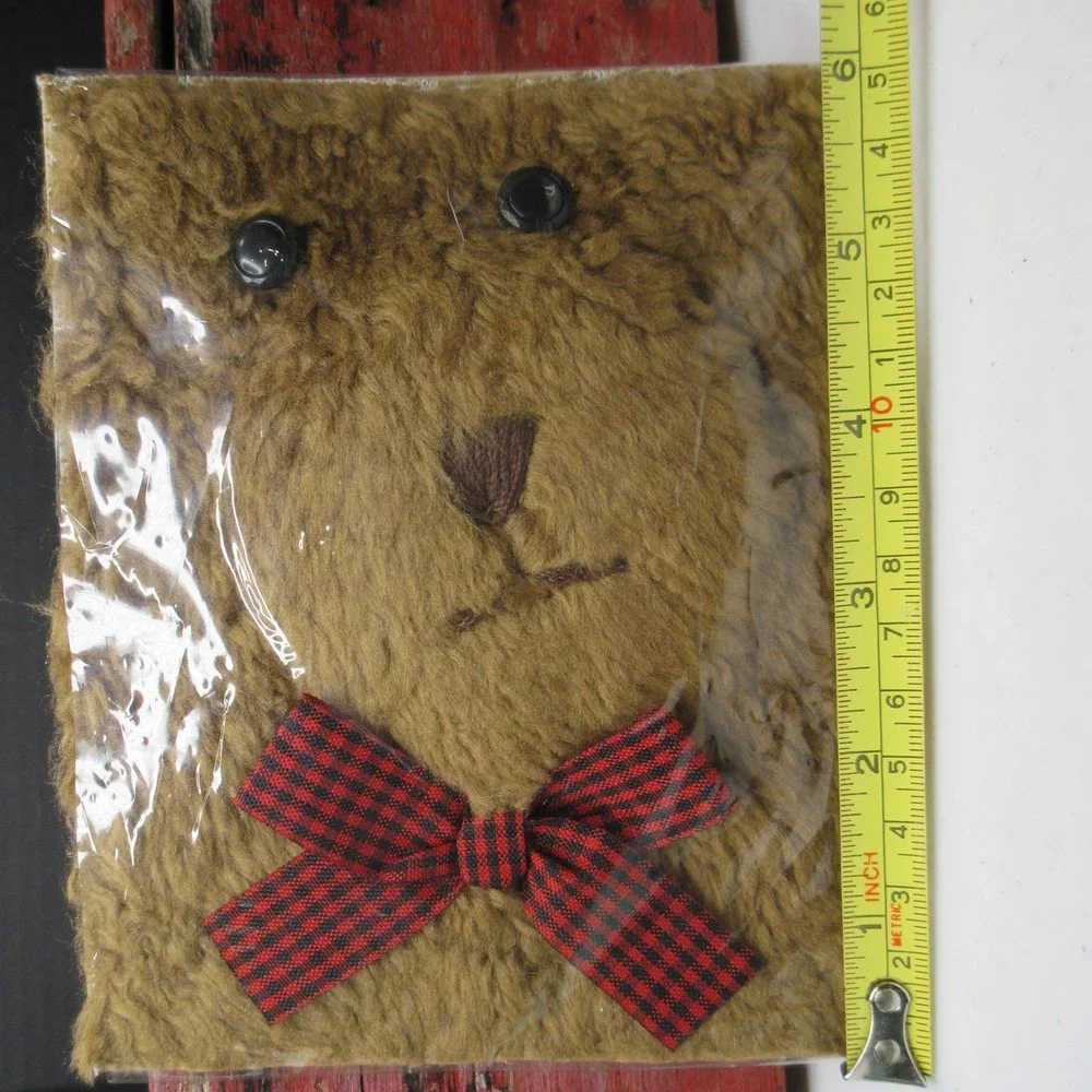 Hallmark Impromptu Hand of the Artist Teddy Bear Faux Fur Greeting Card NEW